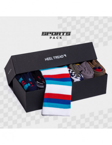 HEEL TREAD Pack Sport - 6 Chaussettes - Cars & Vibes