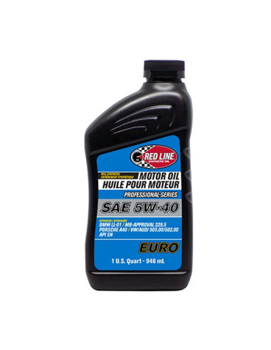 RED LINE OIL Euro Óleo de Motor 5W40 PROFESSIONAL-SERIES - 0,946 L - Cars & Vibes