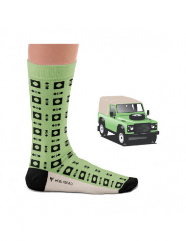 HEEL TREAD Land Rover Defender Socks - Cars & Vibes